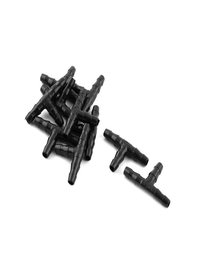 Hihaha 10 Pcs 6mm Dia 3 Ways T Shape Airline Air Tube Connectors for Aquarium Durable Material - Image 1